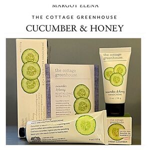 4️⃣ CUCUMBER & HONEY - COTTAGE GREENHOUSE Margot Elena HANDCREME BATH SALTS SOAP